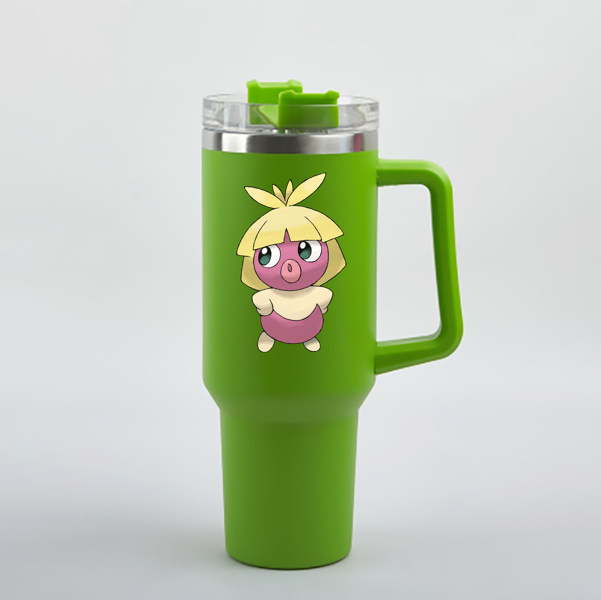 （画像用） ポケットモンスター Pokémon 1200mL車用タンブラー - クリスタルステッカー（プラスチックストロー付き）